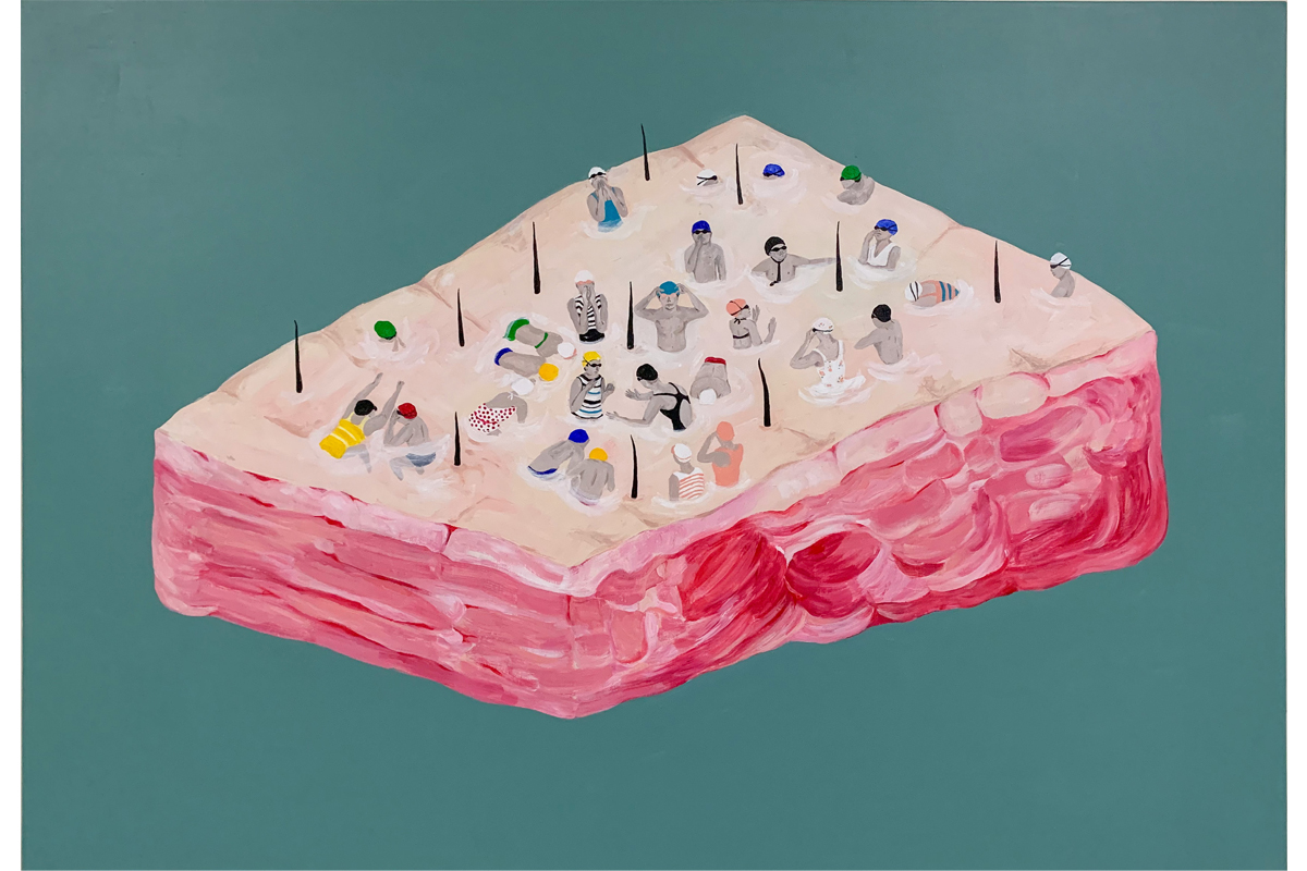 陳楷仁　換氣練習02　51×42×24 cm-壓克力、畫布　2020